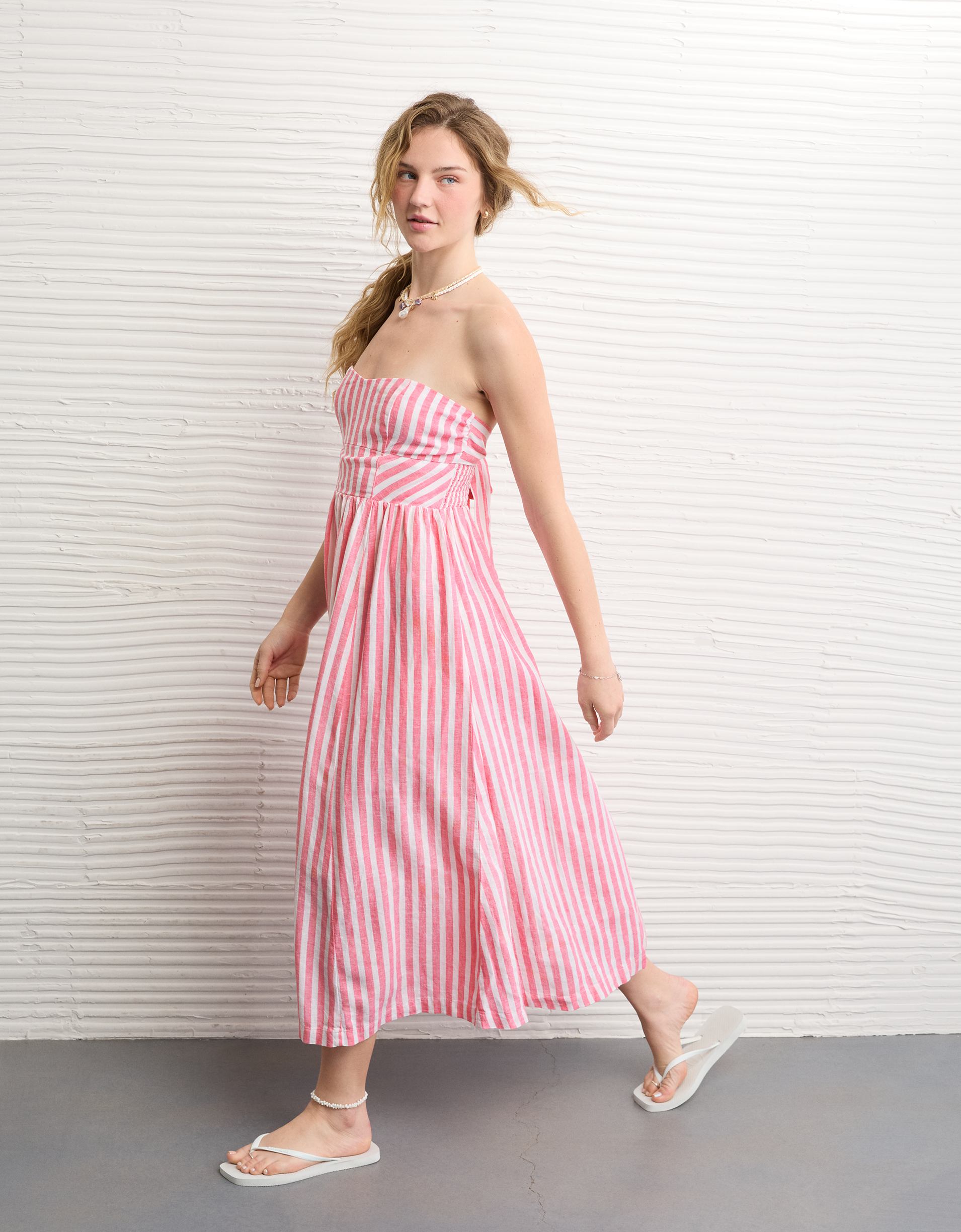 AE Strapless Corset Midi Dress – American Eagle Europe