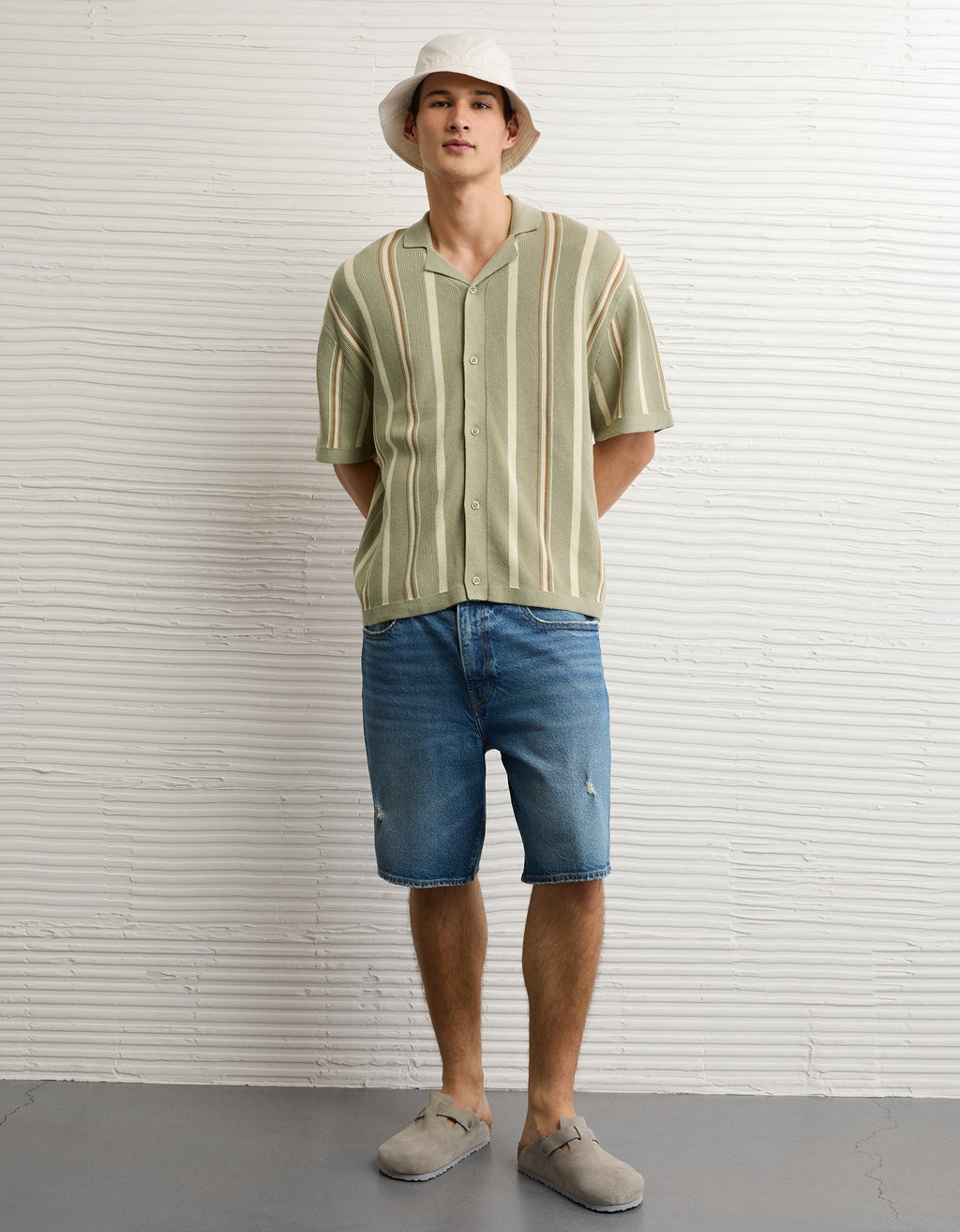 AE Striped Button-Up Sweater Polo – American Eagle Europe