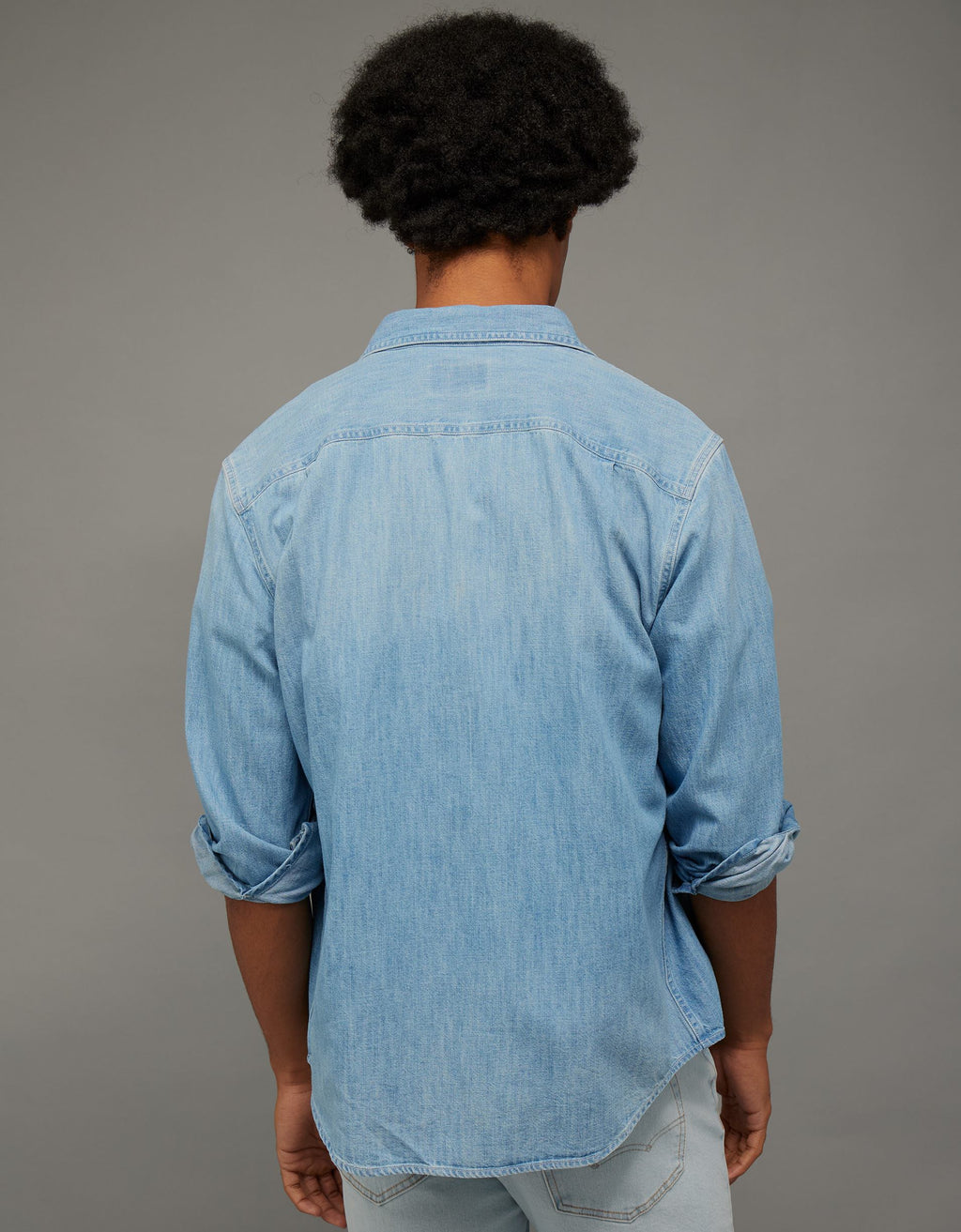 AE Standard Fit Denim Button-Up Shirt – American Eagle Europe