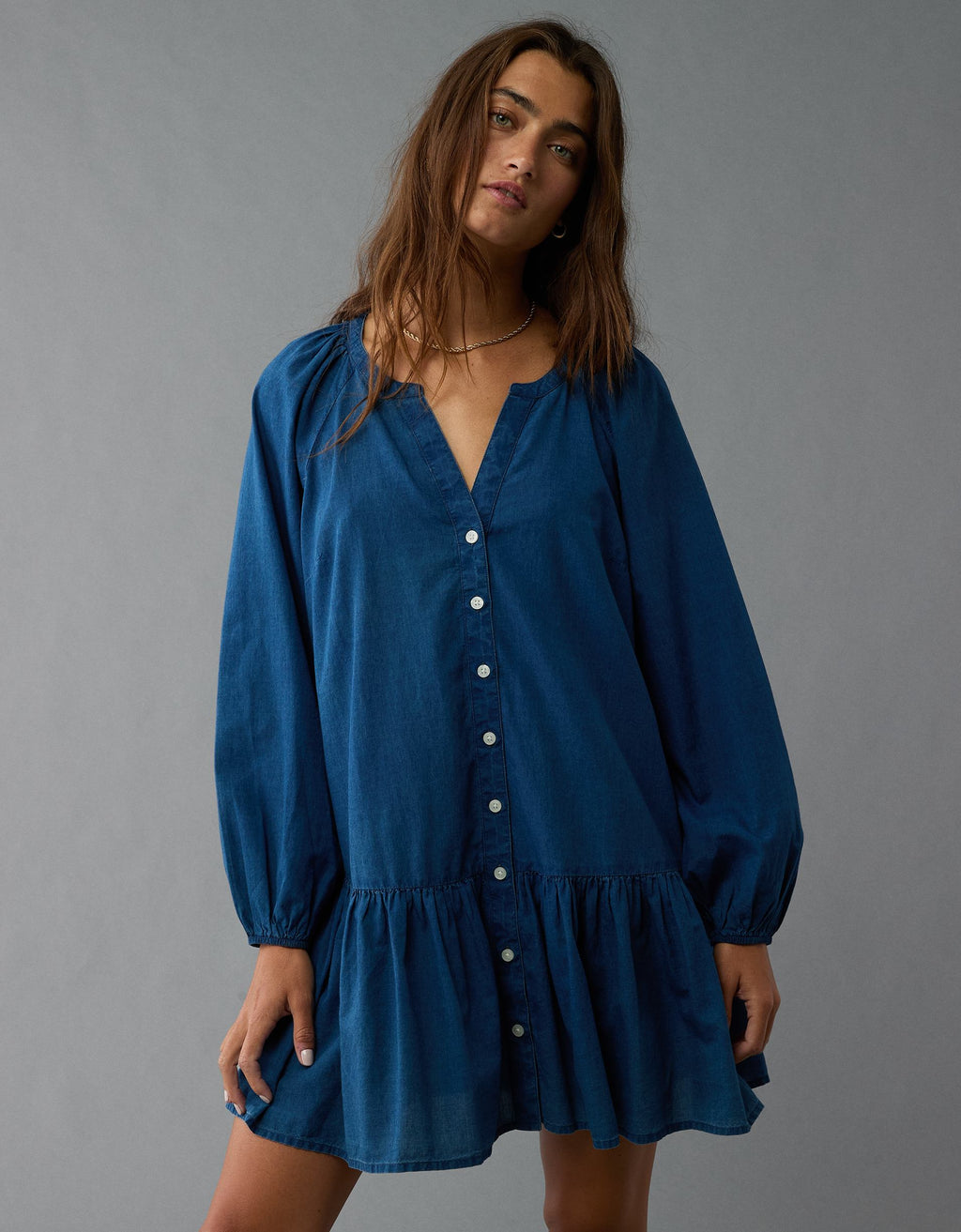 AE Drop Waist Shirt Mini Dress American Eagle Europe ae-drop-waist-shirt-mini-dress-american-eagle-europe