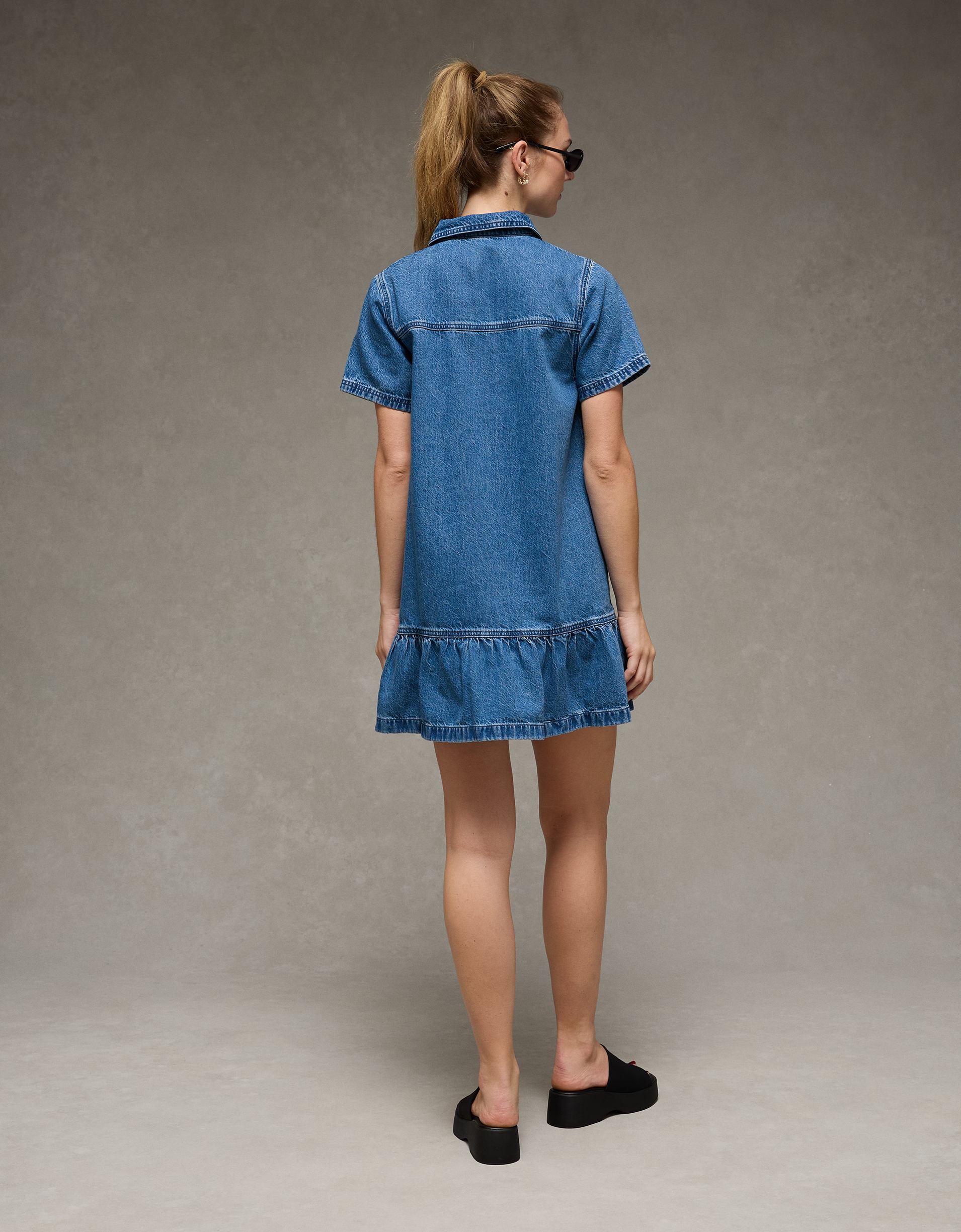 AE Denim Collar Mini Dress