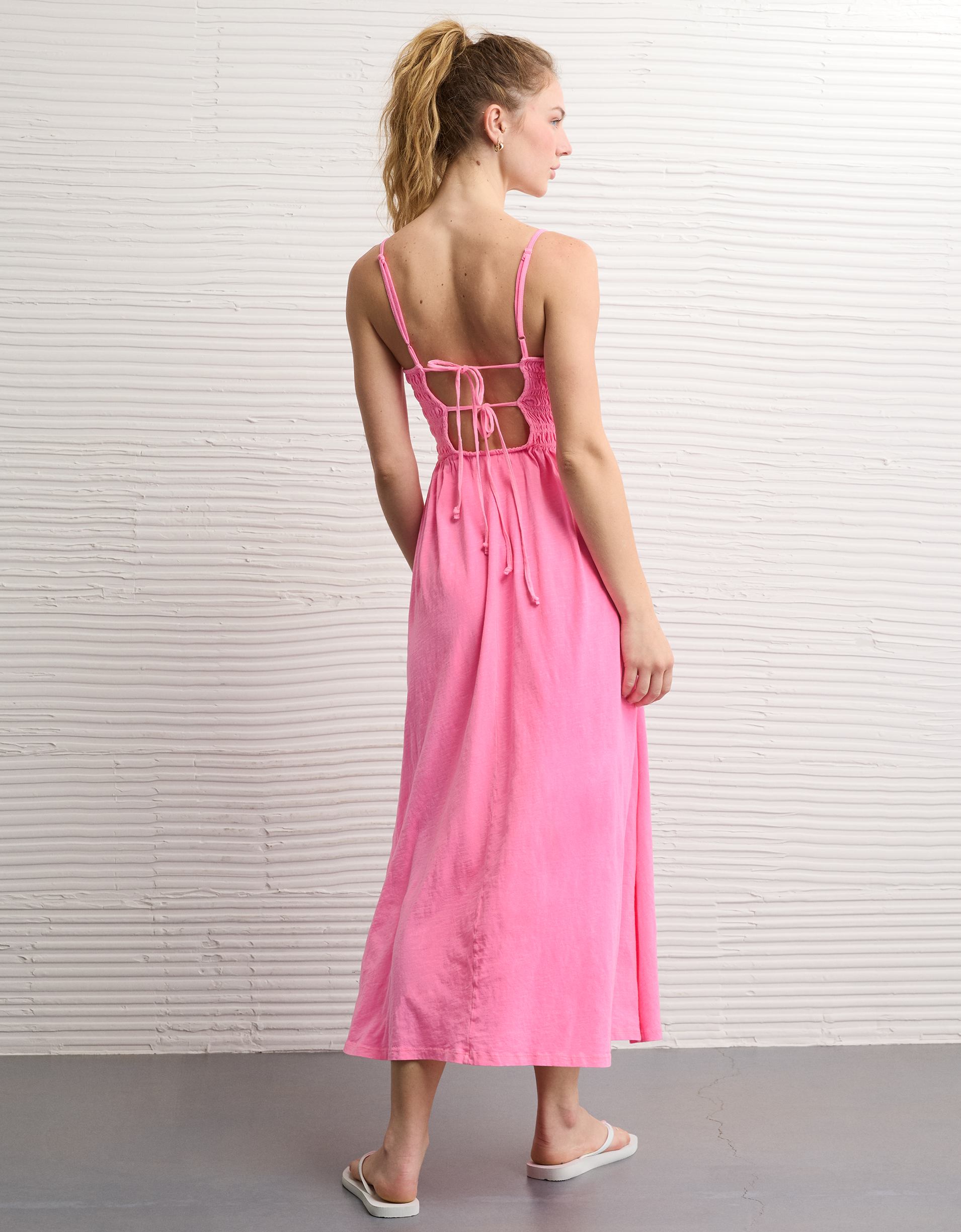 AE Sunchaser Smocked Knit Midi Dress – American Eagle Europe